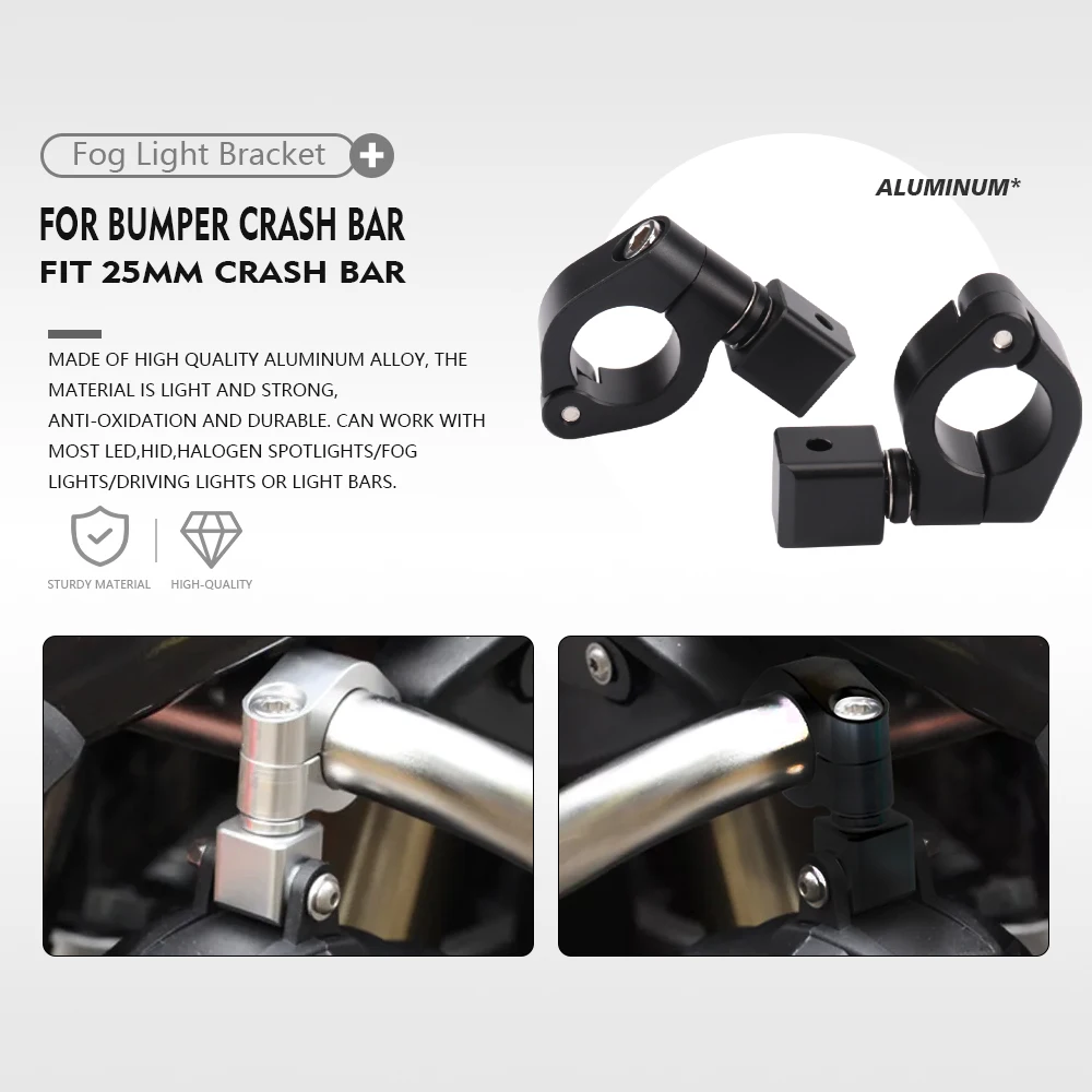 Universal Motorcycle Auxiliary Lamp Support and Fog Light Bracket