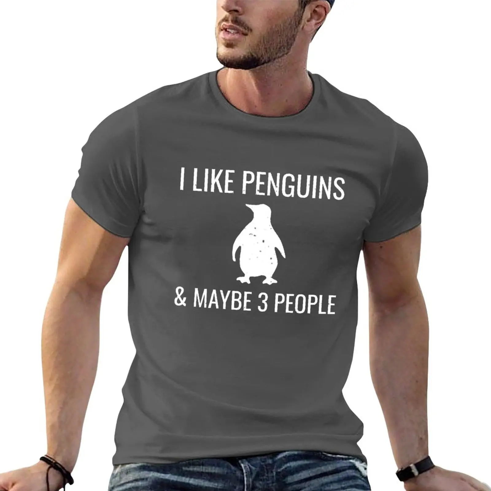 

New I Like Penguins & Maybe 3 People Funny Animal Lover T-Shirt anime clothes custom t shirt big and tall t shirts for men