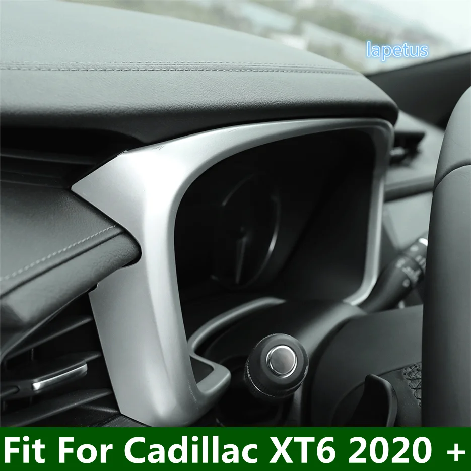 

Carbon Fiber Look Fit For Cadillac XT6 2020 - 2022 Accessories Center Console Instrument Dashboard Gauge Screen Decor Cover Trim