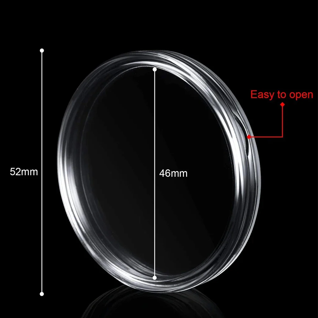 40Pcs 46MM Coin Capsule Case with 7 Sizes(16/20/25/27/30/35