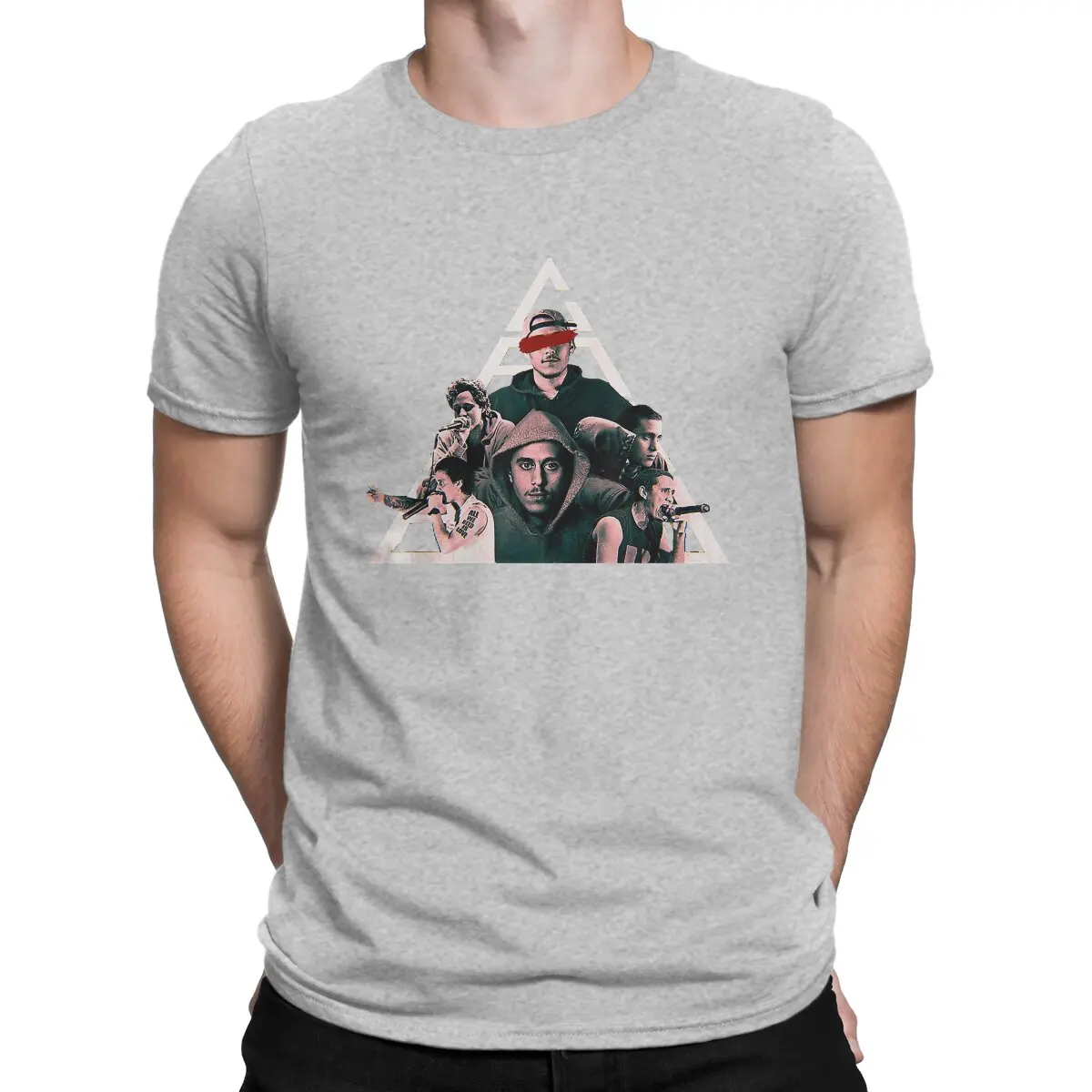 thumbnail image 1 of Camiseta de hip hop y rap para hombre, estilo americano, de algodón, estilo Canserbero, cuello redondo, manga corta, ideal para regalar., 1 of 7