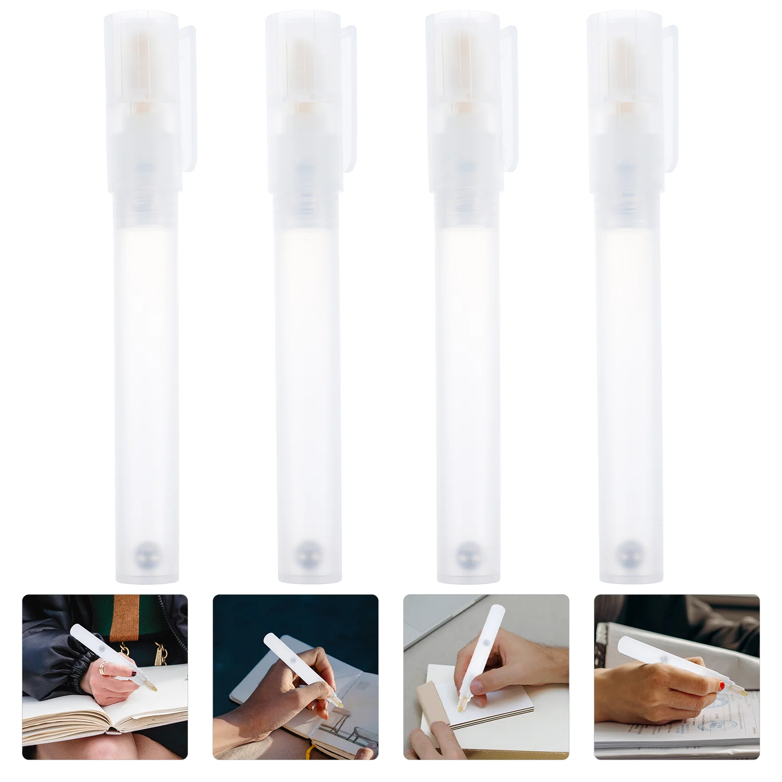

4 Pcs Refillable Paint Pen Empty Pens White Accessories Universal Marker Student