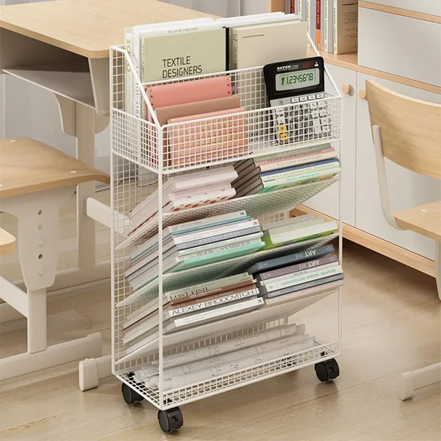 소규모 공간의 구원자: 이동식 책장 다목적 수납 선반