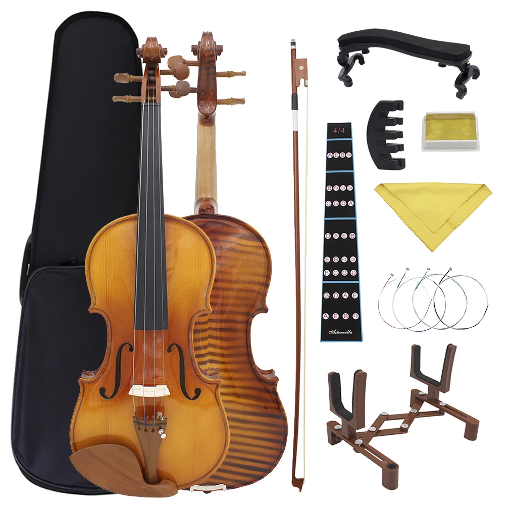 Violin Jujube Wood Full Size 4/4 3/4 1/2 Acoustic Violin Music Instrument Accessories Fiddle Case Bow