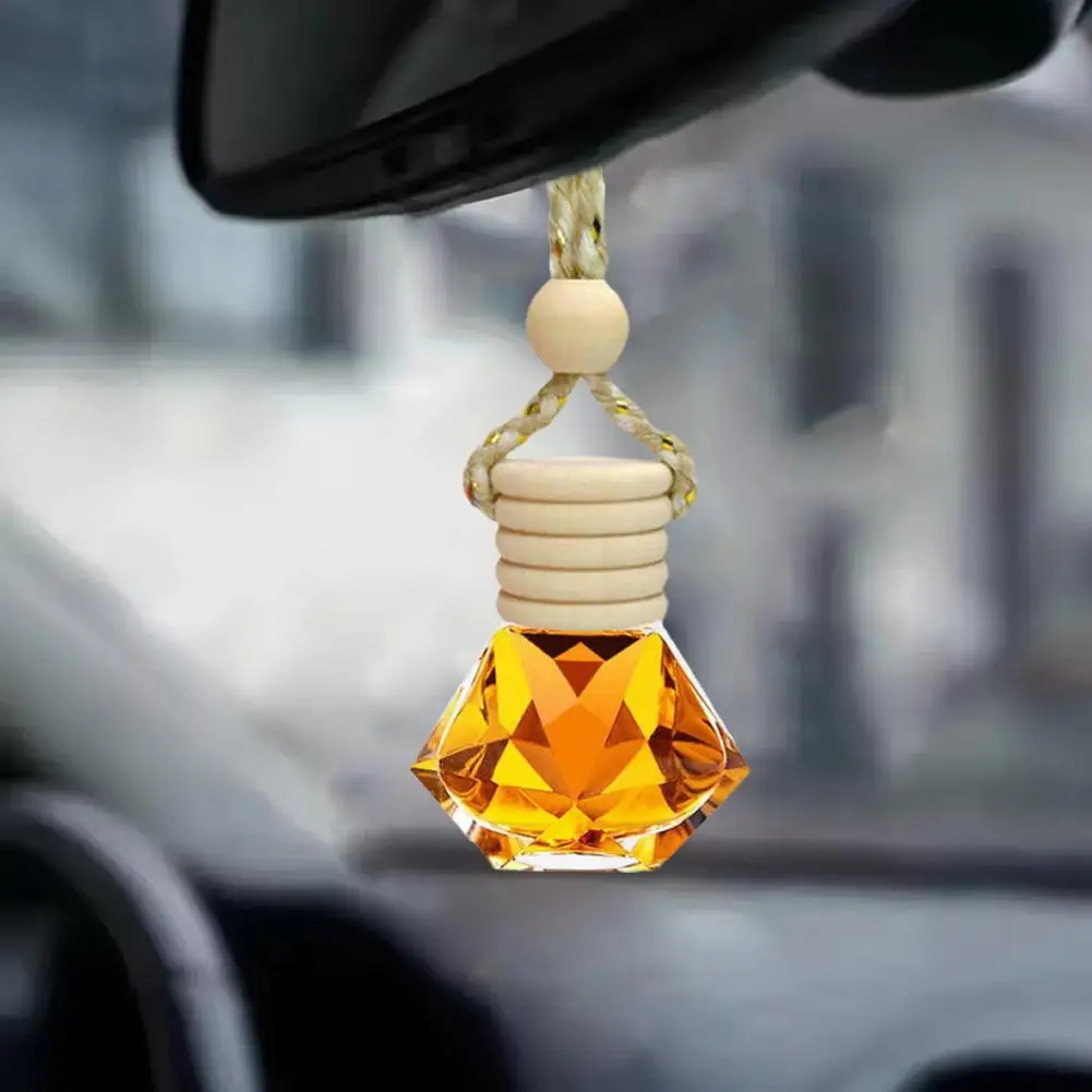 Diffusore di Oli Essenziali in Vetro per Auto, Bottiglia Profumata Ricaricabile con Tappo in Legno, Decorazione per Auto - Image 4