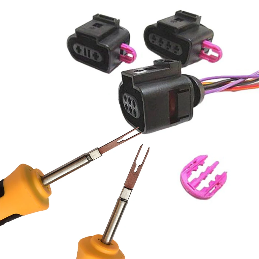 Car Terminal Removal Tool Electrical Wiring Key Pin Extractor Puller 2mm 3mm Electrical Connector Extractor Ejector car terminal tools