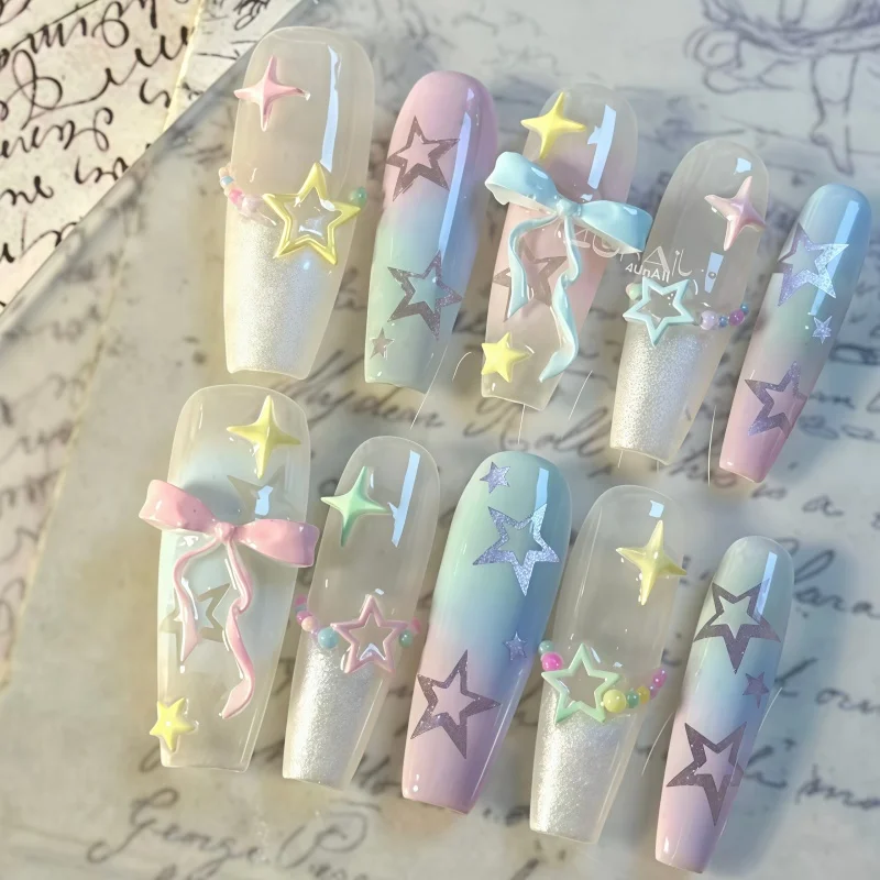 새로운 스타일리시 다용도 투명 네일 아트 스탬핑 몰드, 정교한 별 요소 DIY 우아한 뷰티 네일 도구