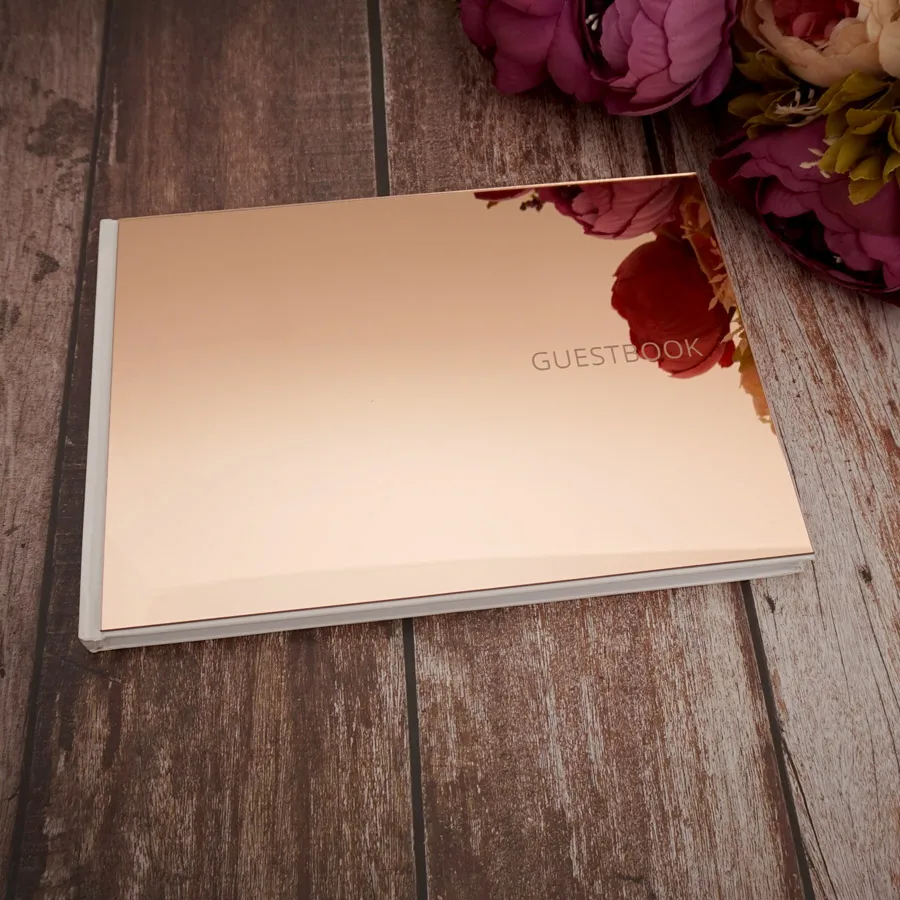 2 Styles Acrylic Mirror Cover Guest Book Bride&Groom Keepsake Gifts Wedding Anniversary Birthday Baptism Decor