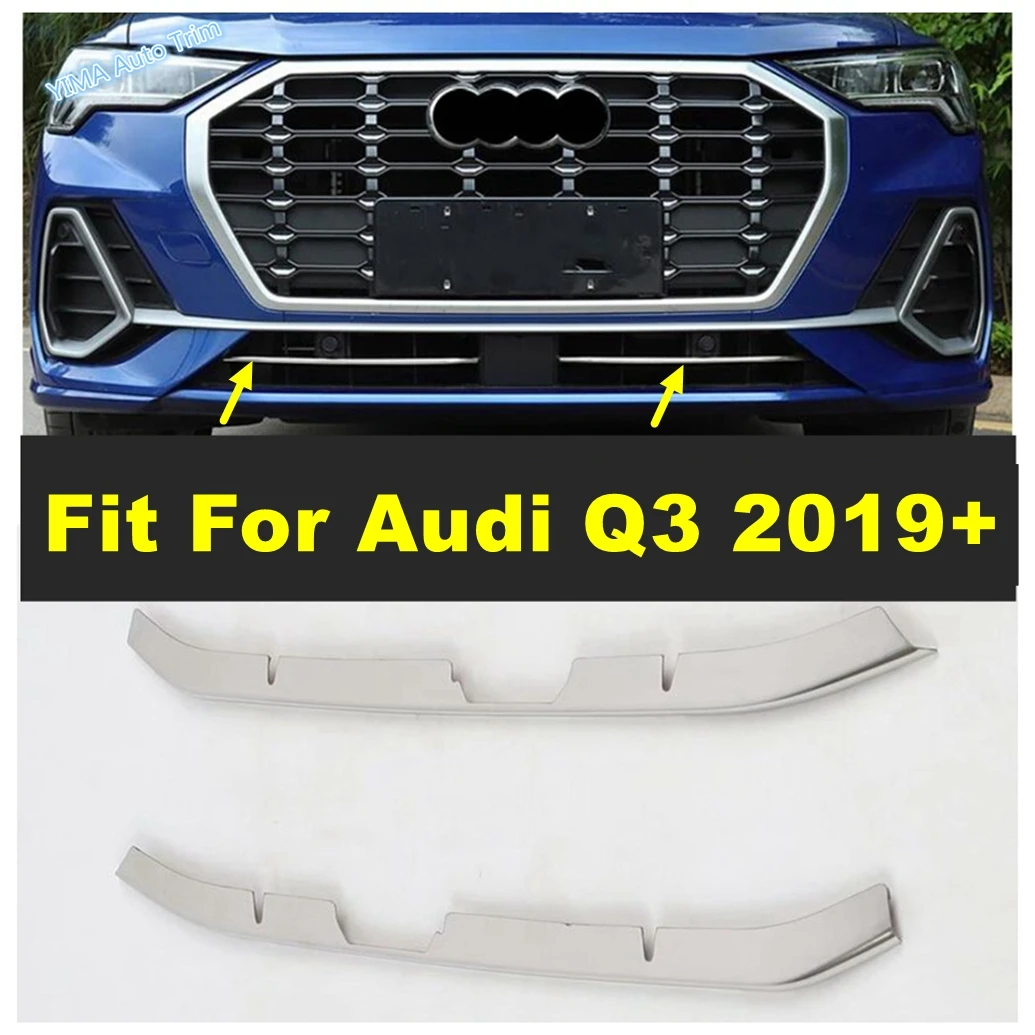 

Car Styling Front Bumper Lower Grille Molding Strip Protection Cover Trim Fit For Audi Q3 2019 - 2022 Exterior Accessories