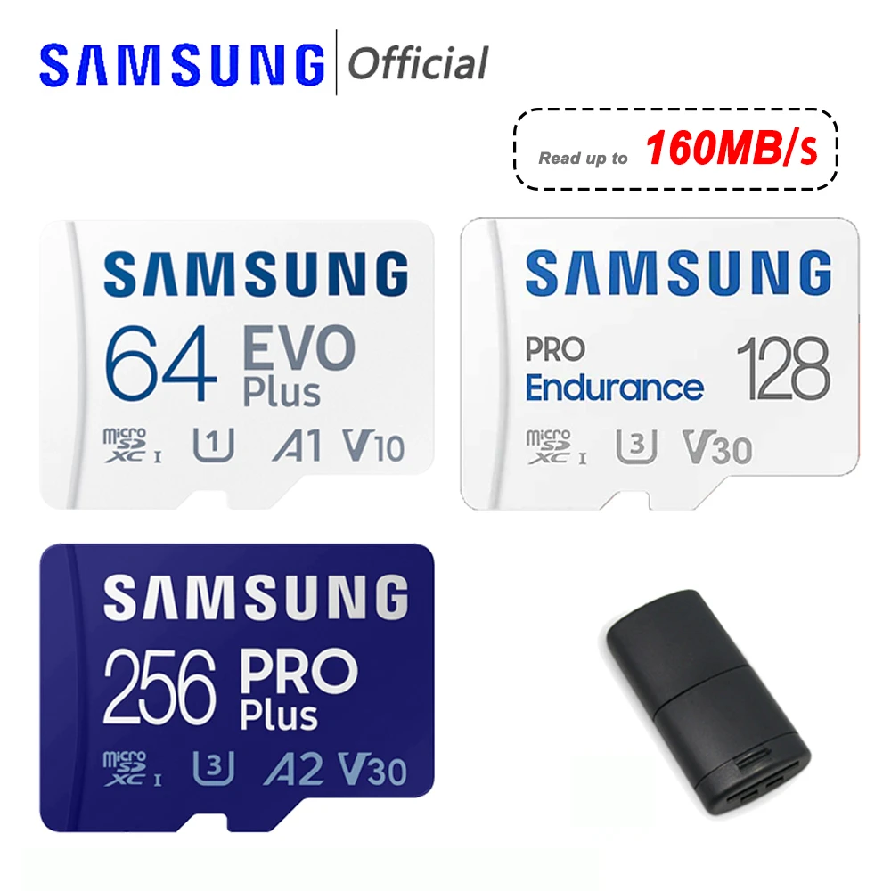 SAMSUNG PRO EVO Plus Micro SD 128GB 64GB Memory Card Micro SD Card 256GB TF Cards 512GB Flash Memory U1 U3 4K Microsd for Phone 