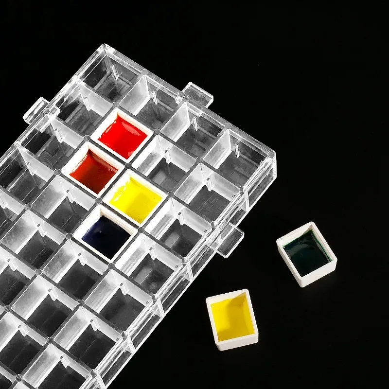 Professional 24/36 Grids Moisturizing Sealed Watercolor Paint Box Empty Portable Paint Palette For Painting Art Supplies