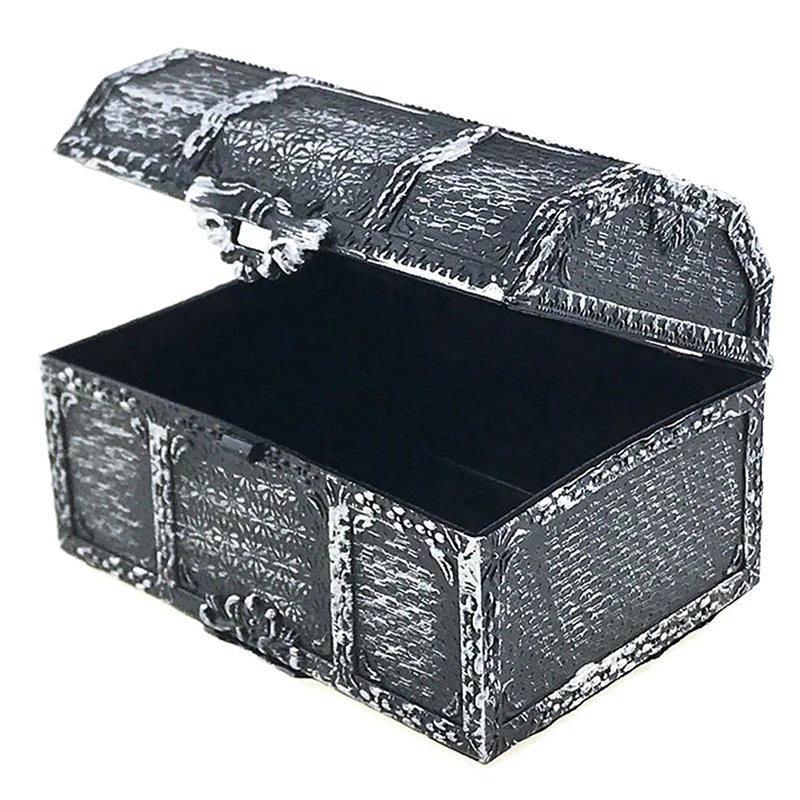 Plastic money container storage box toys vintage pirate anime toys for children pirate crystal gem treasure box toy figures