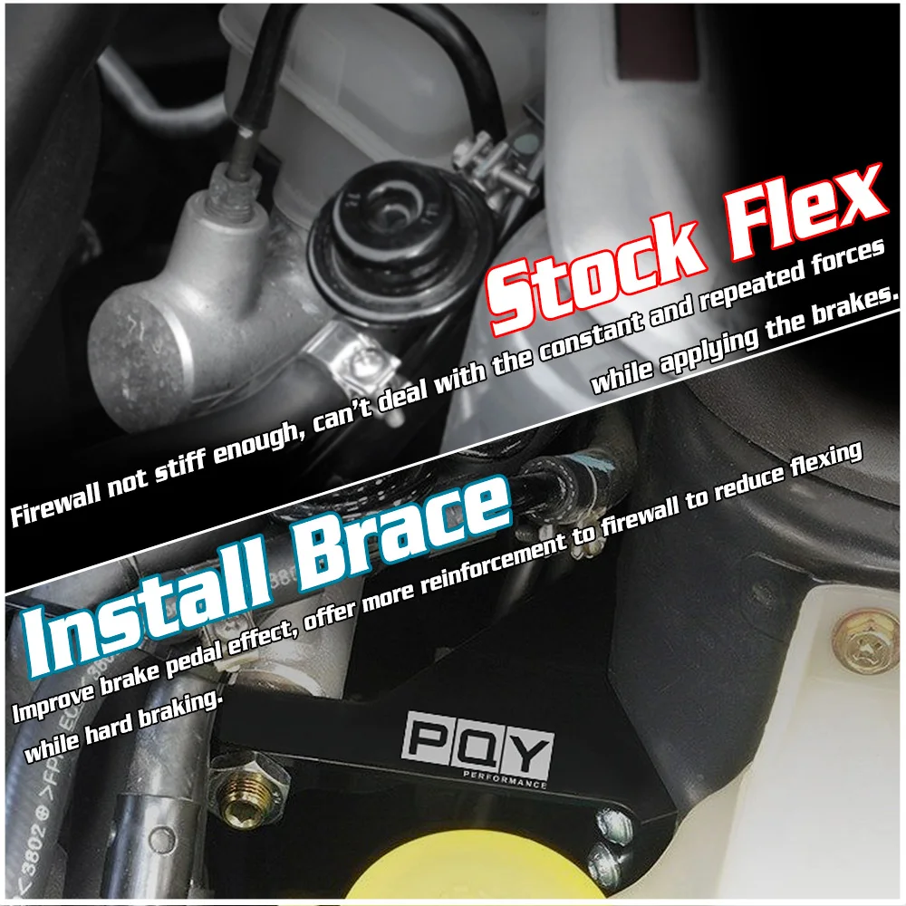 WLR-마스터 실린더 지원 브래킷 스티핑 브레이크 페달 느낌 02-07 Subaru Impreza/RS/WRX/STI WLR-HBM02BK-QY