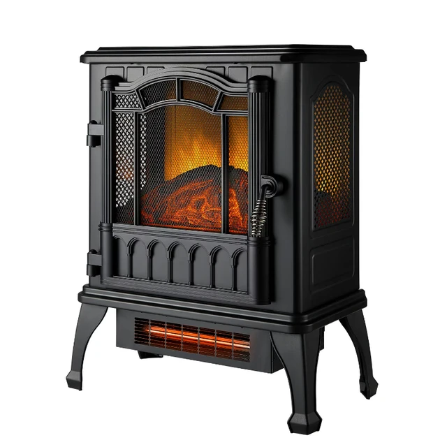 Mainstays Black 1500w 2-Setting 3D Electric Stove Heater with Life-like  Flame - AliExpress