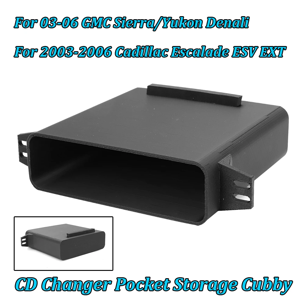 Per 2003-06 Escalade Esv Ext Sierra Yukon Denali Cd Changer Pocket Storage Cubby Plastica Abs