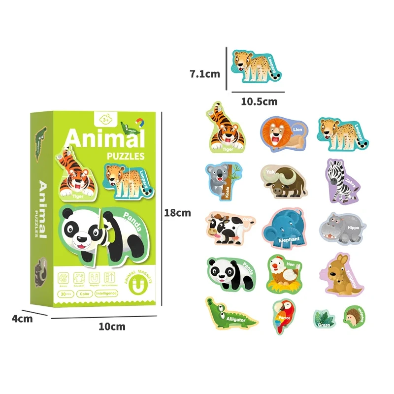 Magnets Fridge Letters Numbers Animal Paper Large Magnetic Refrigerator Cute Spelling Learning Game Toy for Kids Baby Girls Boys 6