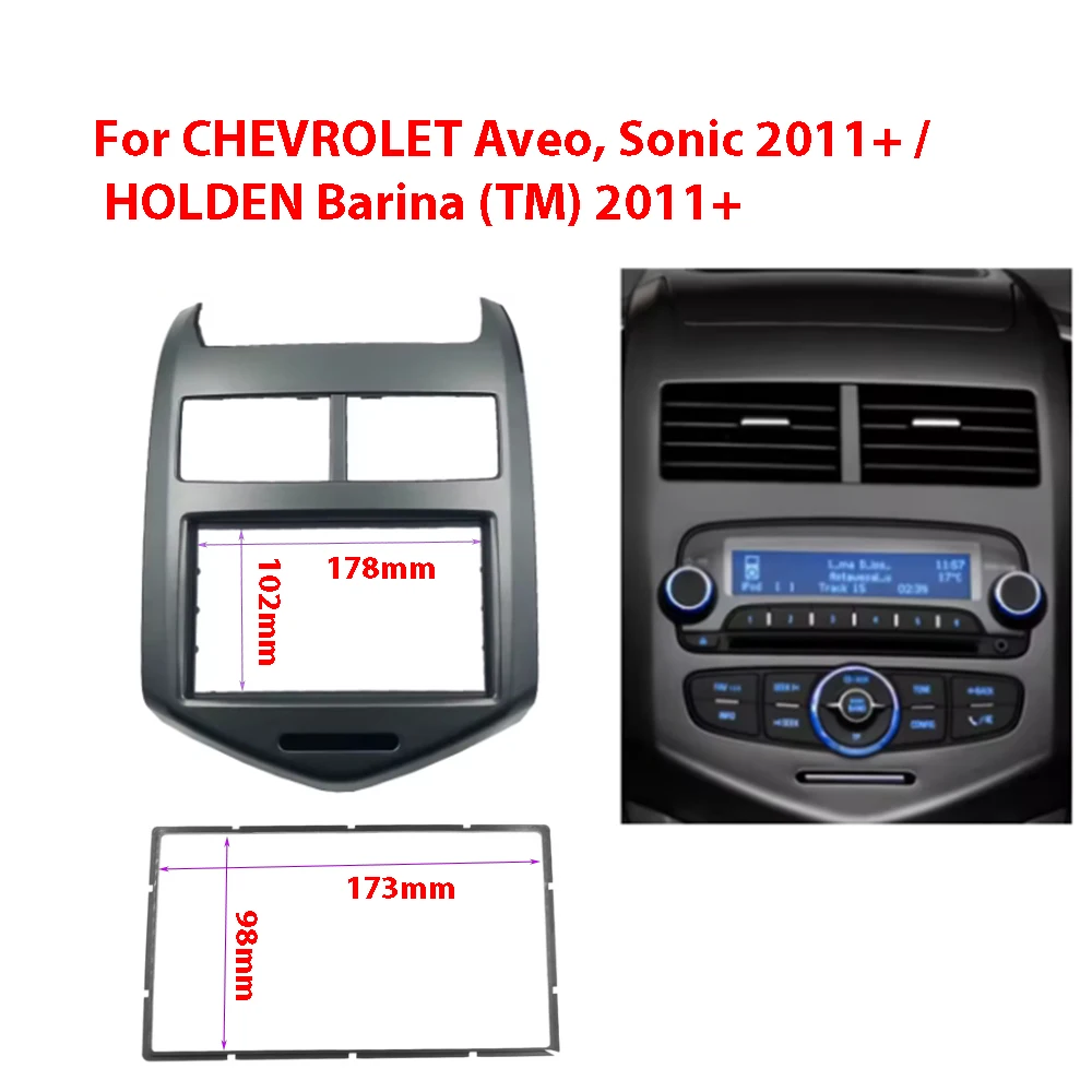 2 Din Radio Frame for Chevrolet Aveo Sonic 2011+ Stereo Audio Panel ...
