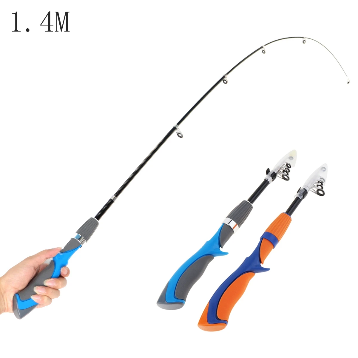

1.4M Portable Ultralight High Grade Glass Fibre Telescopic Ice Fishing Rods Travel Sea Rock Casting Rods