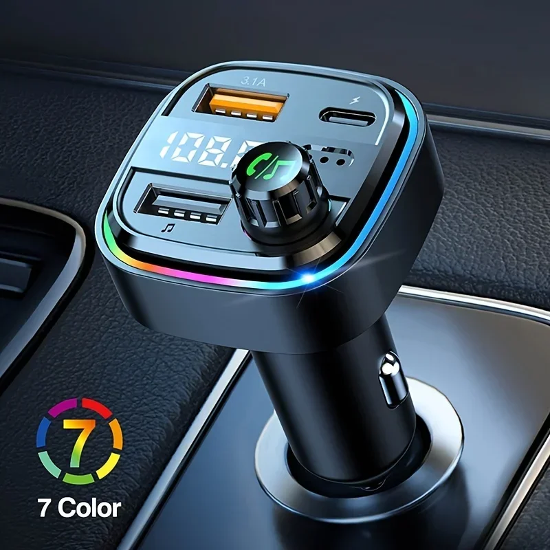 FM Transmitter Car MP3 Player VIKEFON Bluetooth 5.0 Handsfree Car Radio Modulator With 15W USB Super Quick Charge Adapter for Car