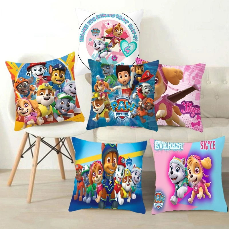 Paw Patrol Cushion Cover Pillowcase Solid Color Pillow Case Decor Sofa