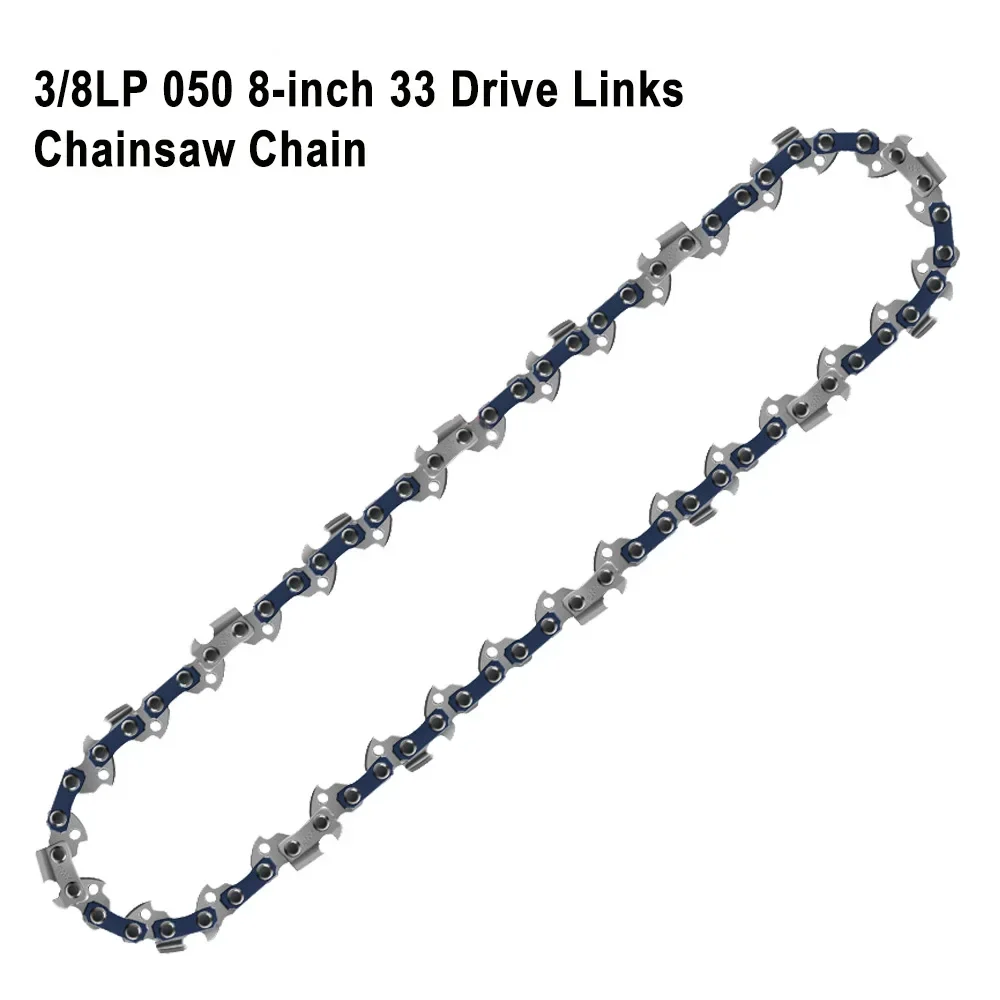 High-Performance 8 Inch Alloy Chainsaw Chain Guide Bar Kit 33 Drive Links 3/8"LP Pitch 0.050" Guide Tooth Thickness Electric Saw 3