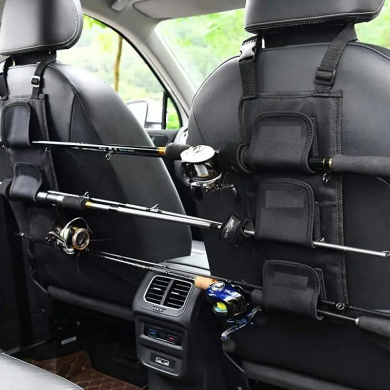 Golf Clubs Bracket Bag Vehicle Headrest Rod Nylon Cloth Anti-Scratch  Support Pouch Fishing Rods Storage Bag Car Seat Back - AliExpress