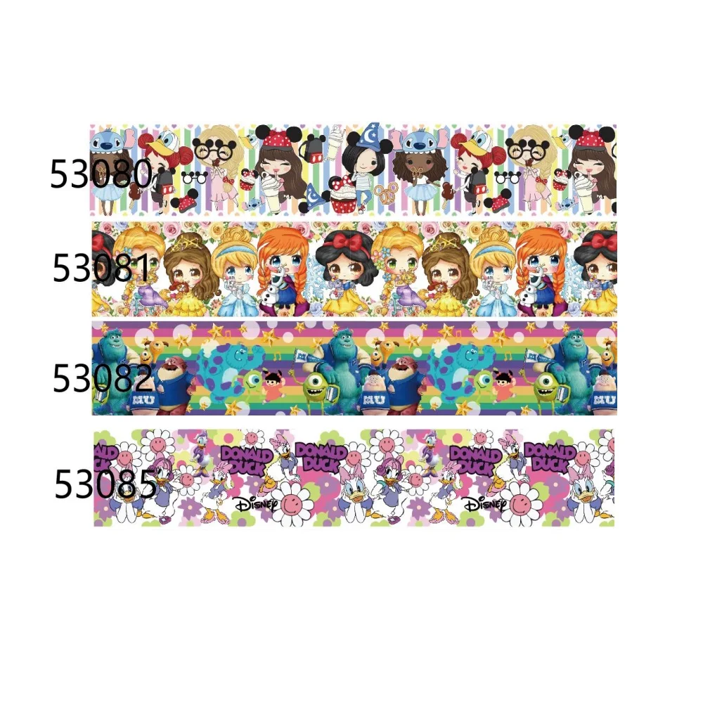 

Disney Grosgrain Ribbon Printed Donald Duck Princess Cartoon for Hairbows DIY 10yards Craft Supplies Handmade Materials