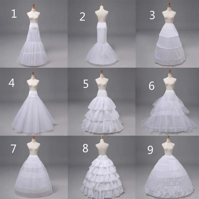 New Petticoat Underskirt Dress Underdress Hoop Skirt Rings Wedding Dress White new design white black short hip petticoat skirt wedding bridal dress cosplay waistband adjustable underskirt