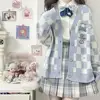 Anime Sanrioed Pompompurin Jk Cardigan Sweater Kuromi Kawaii Cinnamoroll Spring Autumn Knit Coat Preppy Loose Sweet Embroidery 4