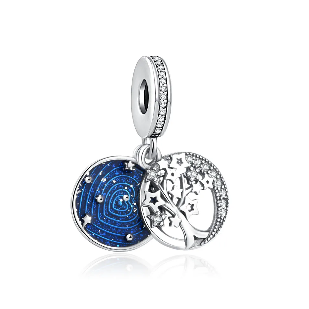 Charm Jewelry Beads Charms Sterling Silver Beads Silver Charm Bead Charm Bead Beads Jewelry Sterling Silver Beads Charm Silver Charm Bracelet Loose Beads Milky Way Stars Moon Astronaut Beads Dangle Charms Fit Pandora Silver 925 Original Bracelet DIY Woman Jewelry