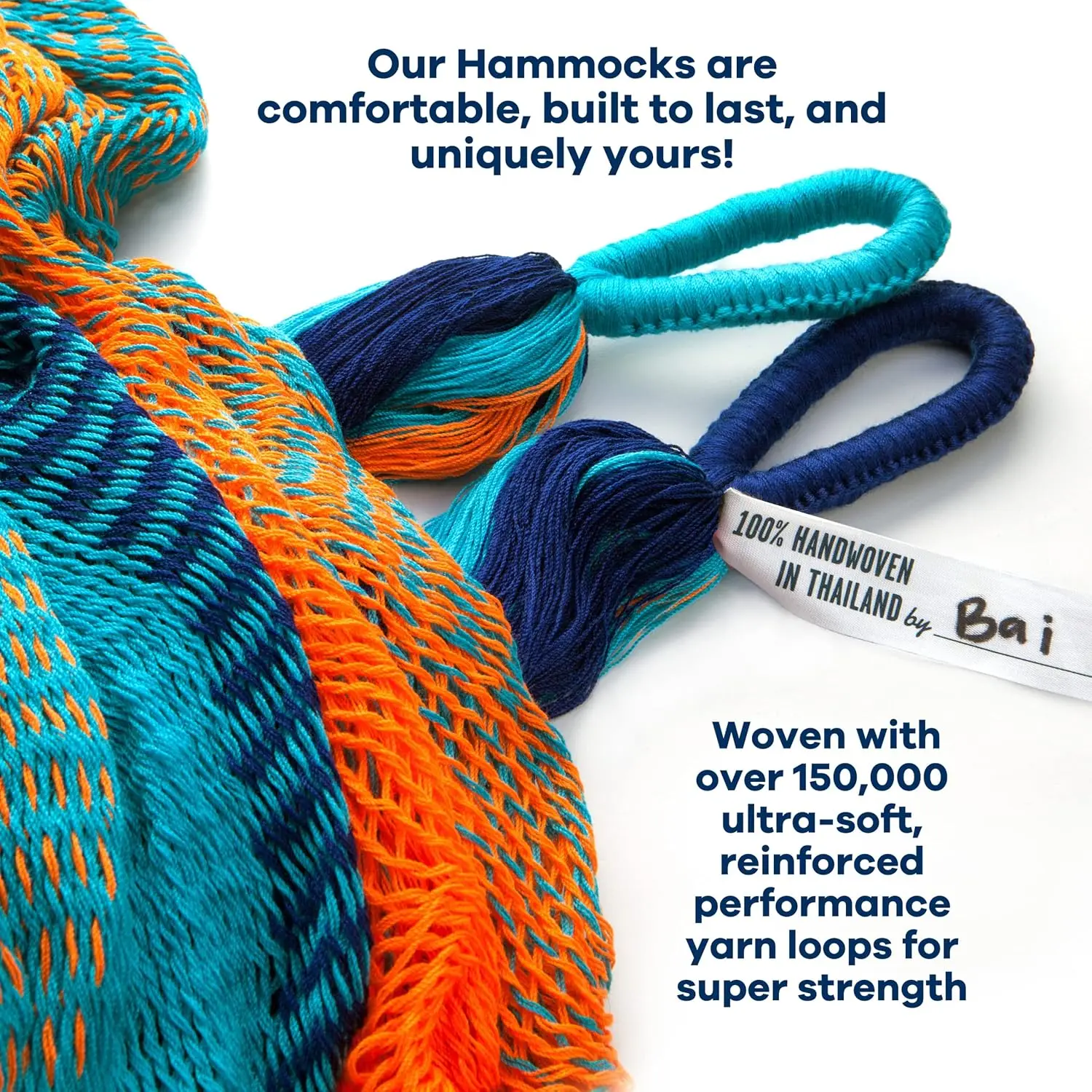 Handwoven Hammock by Yellow Leaf Hammocks-Double Size, Fits 1-2 PPL, 400lb max-Weathersafe, Super Strong, Easy to Hang, Ultr