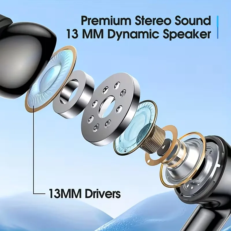 Wireless Bluetooth 5.4 Earphones Long Battery Life Gaming Headphones Dual Mode HIFI Stereo Sound Headset With Mic 4