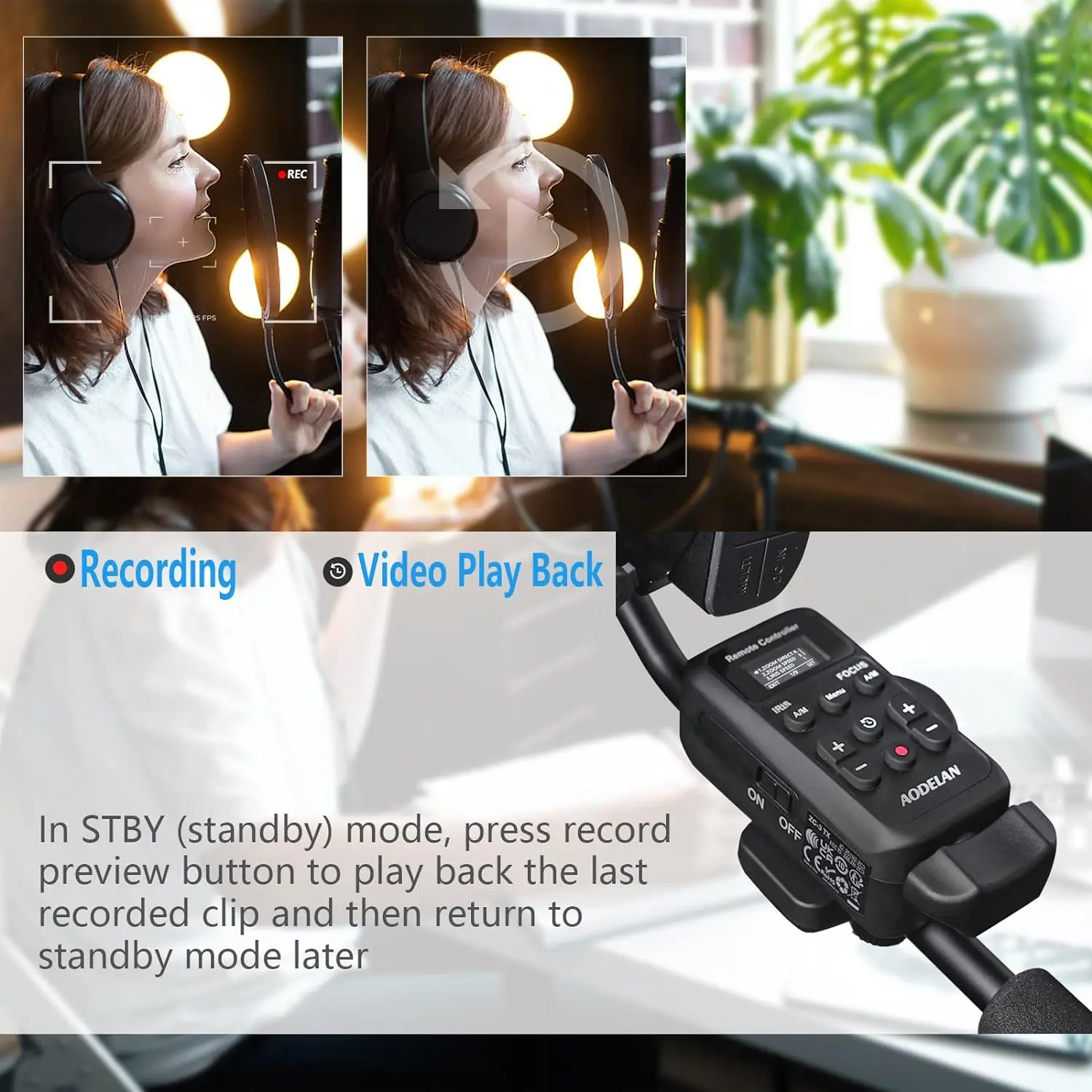 Camera Remote Controllor Wireless Camcorder LANC 2.5mm for Sony Canon Video Zoom Focus IRIS Recording