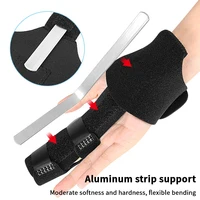 Attelle réglable à deux doigts pour doigt enclenché, redressement des doigts cassés ou courbés, attelle pour pouce, attelle pour mallet finger, support pour ténosynovite (1 pièce) 3