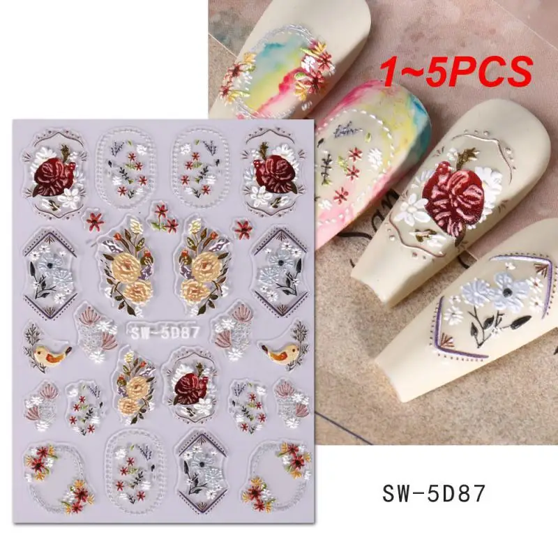 

1-5 шт., Стикеры для наращивания ногтей