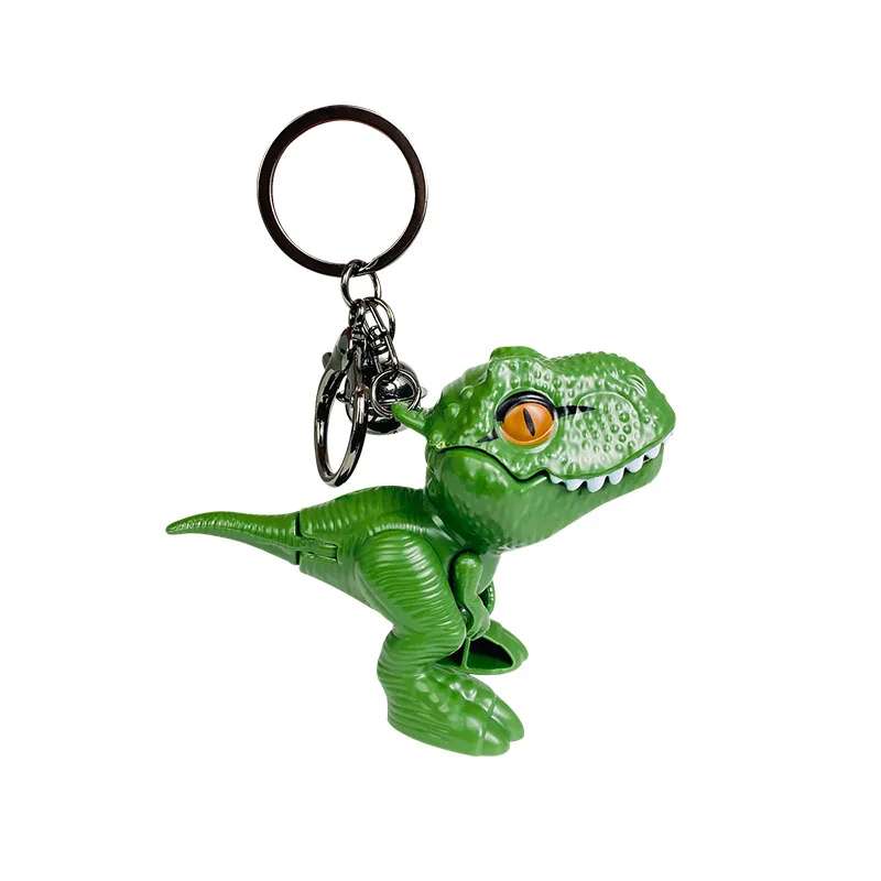 

Novelty Funny Finger Biting Tyrannosaurus Rex Keychain Pendant Creative Cartoon Dinosaurs Car Key Pendant Prank Toy