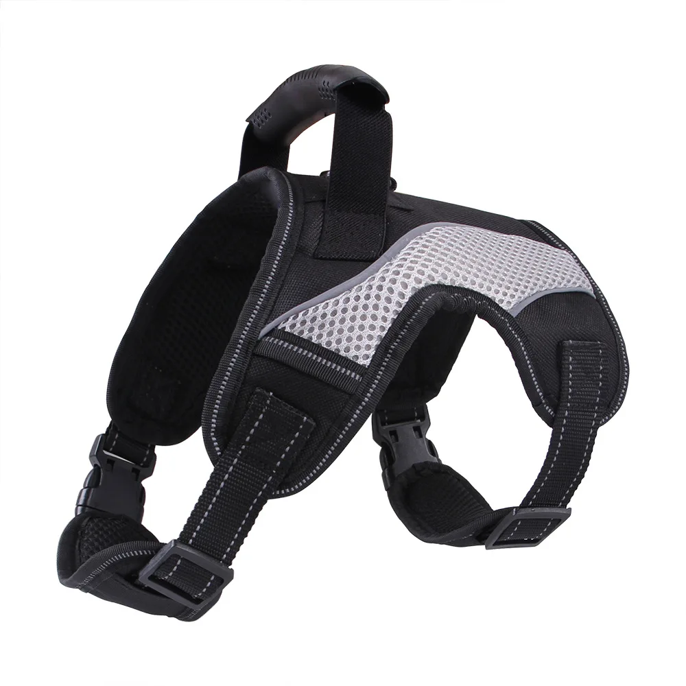 Summer Dog Harness with Leash Adjustable Soft Breathable Dog Vest with Easy Handle for Labrador Large Dogs Dog Supplies 