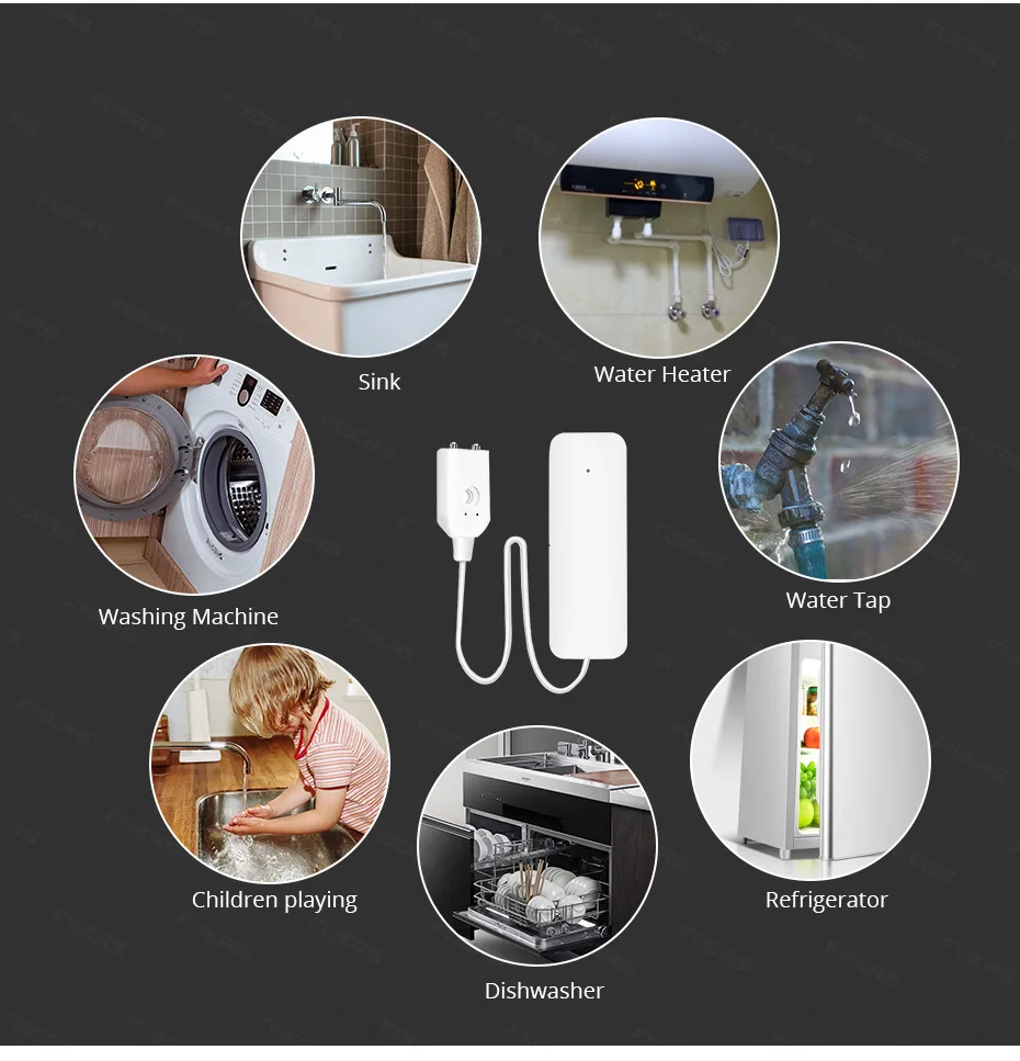 Zigbee Tuya Water Valve Wifi Gas Valve Manipulator Water Leakage Alarm Smartlife