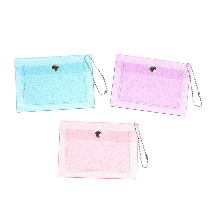 1pc Frauen Kreditkarten halter Brieftasche Mode transparent wasserdicht PVC Visitenkarte ID-Karte Brieftasche Mädchen Münz geldbörse Tasche – Detail 12