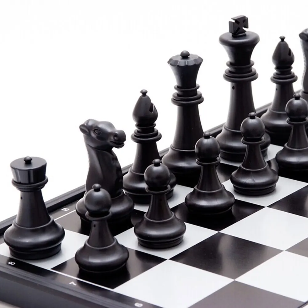 Magnetic Chess Board Plastic International Chessboard Board Game Portable Travel Chess Game Sets for Adult Kids Beginner