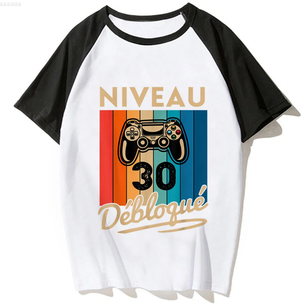 

30 Ans Years Birthday top men Y2K designer Tee boy Japanese streetwear clothes