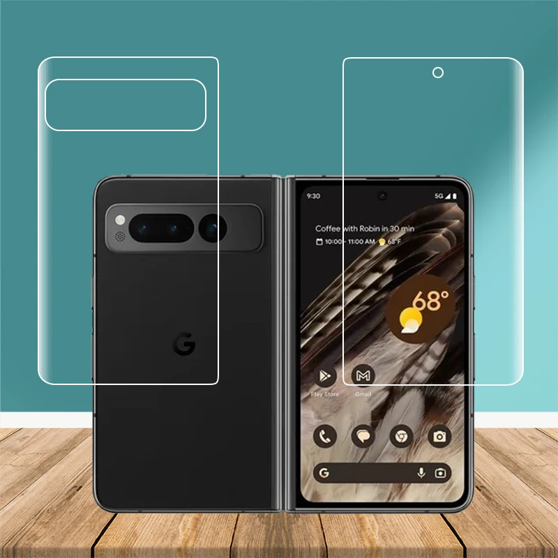 Per Google Pixel Fold Pixelfold 7.6 "Clear Tpu / Matte Anti-Impronte Hydrogel Full Cover Soft Screen Protector Film