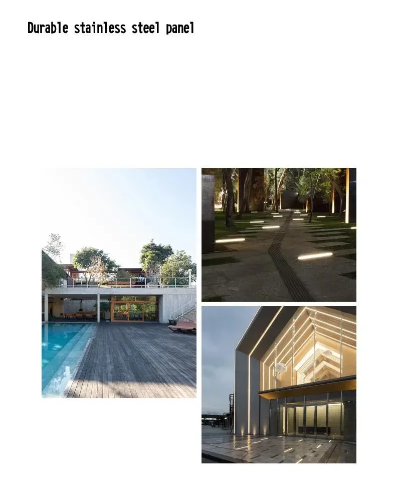 Description Picture 3 of itemLong Strip Outdoor Waterproof Led Spot IP67 Garden Border LED Underground Light 5W 9W Bar Rectangle Landscape Light