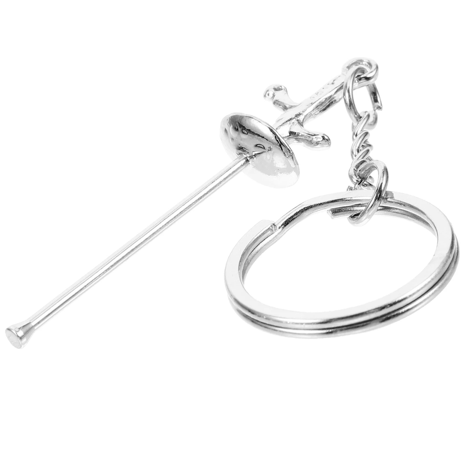 

Fencing Keychain Metal Fencing Key Ring Handbag Charm Car Key Ring Bag Purse Hanging Pendant Fencing Sport Fans Fencer Souvenir