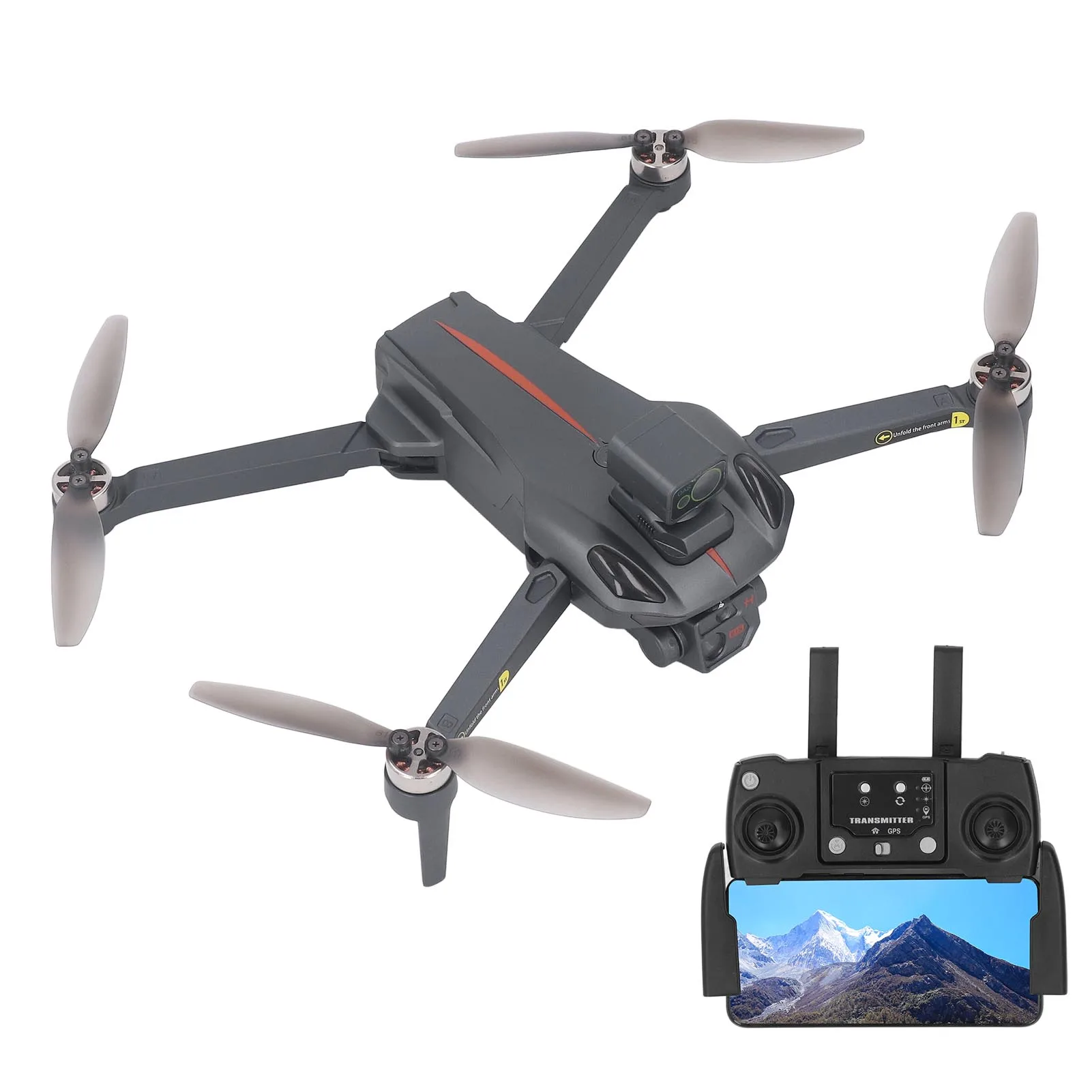RC Drone 360 Degree Obstacle Avoidance GPS Homing Gravity Induction 50x Zoom Mini RC Quadcopter with 8K HD Dual Camera