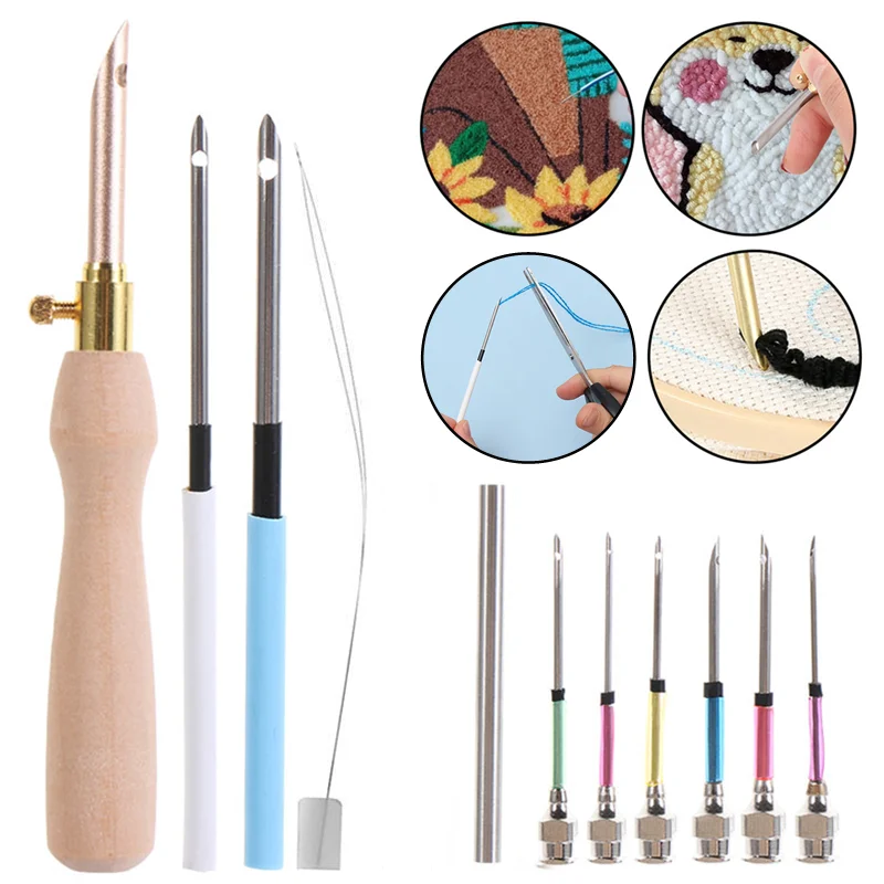 Embroidery Stitching Punch Needle Poking Cross Stitch Tools Knitting Needle Art Handmaking Sewing Needles DIY Sewing Accessories