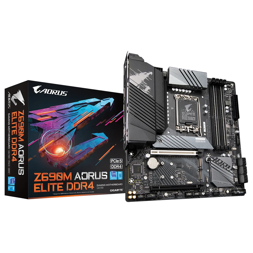 Nuovo Gigabyte Ga Z690M Aorus Elite Ddr4 Intel®Z690 Ddr4 Pci-E 5.0 5333(O.C.) Supporto 128G Presa 12 Gen Lga 1700