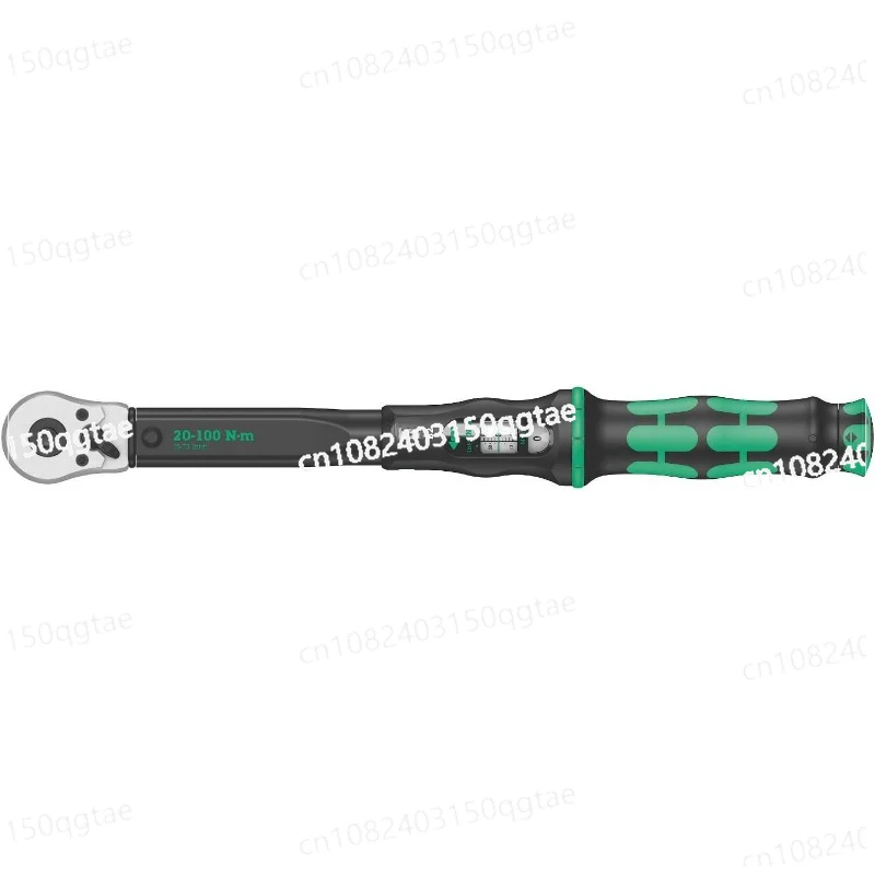 

Torque Wrench with Reversible Ratchet, 3/8"" X 20-100 Nm", Black/green