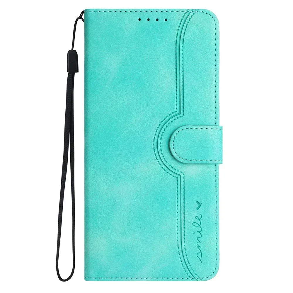 Leather Flip Wallet Phone Case with Card Slot & Book Strap