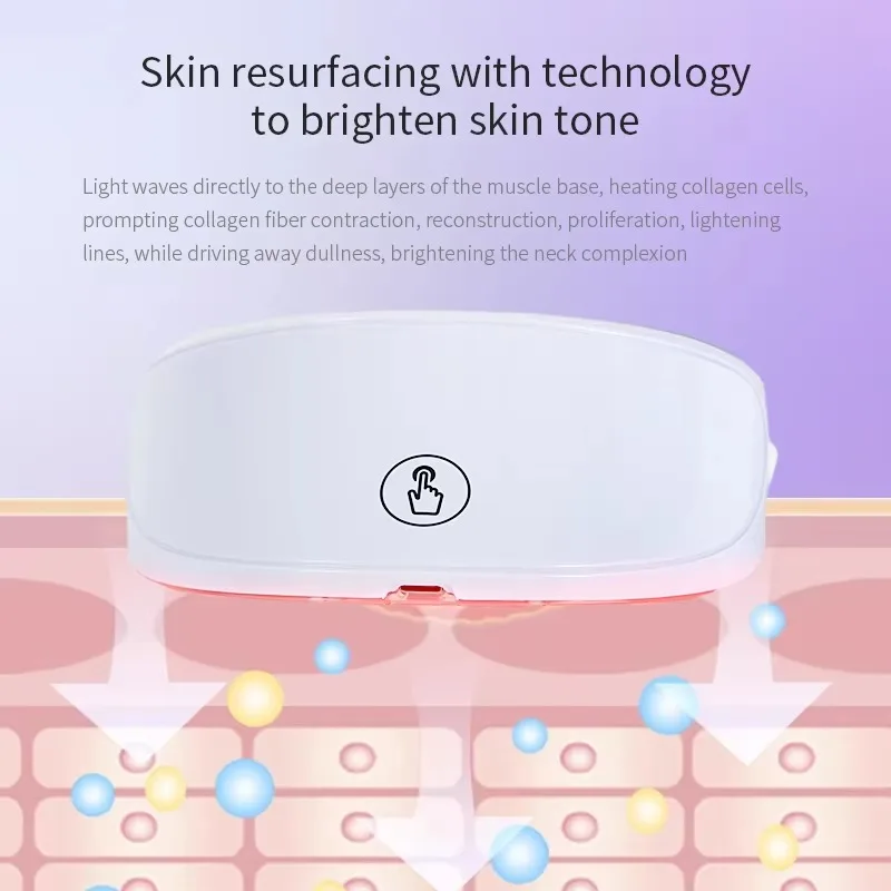 Neck Anti Wrinkle Mask Neck LED Mask 7 Colors Photon Skin Brightening Anti-Wrinkle Neck Lift Beauty Mask Skin Tightening Wrinkle Remover Skincare